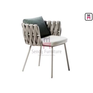 China Balcony Terrace Waterproof 0.45cbm Woven Rope Dining Chair on sale