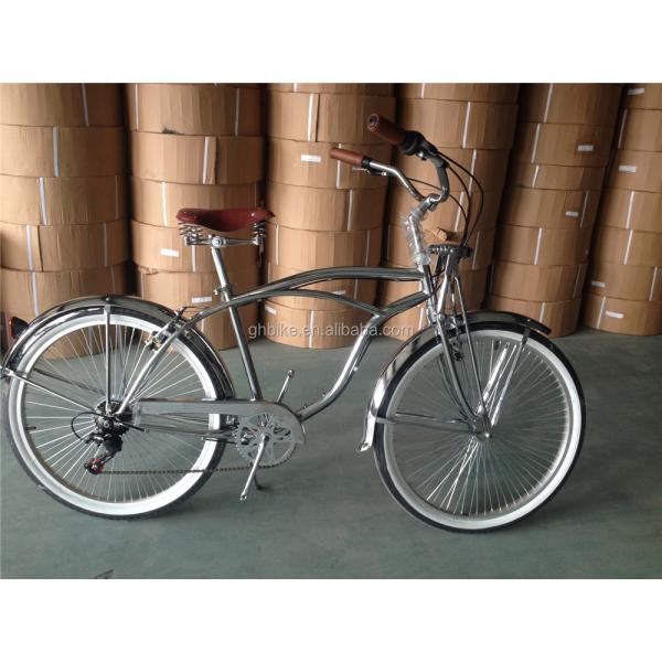 26 Inch Men's Single Speed Vintage Spring Fork Beach Cruiser for Flatland Competition
