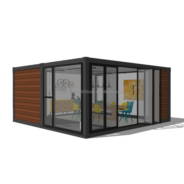 Galvanized Steel Bending 180g 20ft Double-Story Wooden Cabin Modular Prefab House for Urban Living or Vacation Rentals