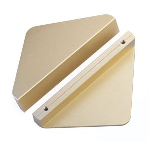 OEM 120mm Aluminium Furniture Drawer Handles Gold Triangle Drawer Knob