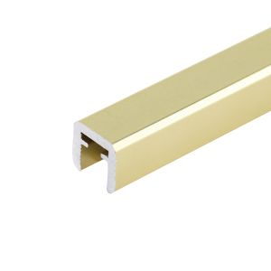 Gold Color Glass Railing Handrails for 12mm Tempered Glass Aluminum Alloy