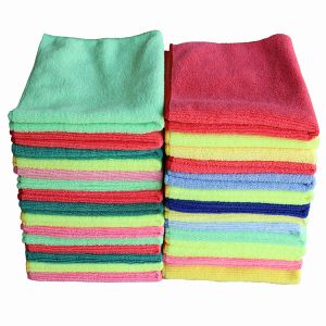 Quick Dry Reusable 40x40cm Microfiber Polishing Towels Cloth Anti Static