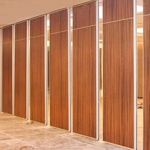 Quality Soundproof Moveable Doors Sliding Partition Walls Wooden Surface ISO9001 for sale
