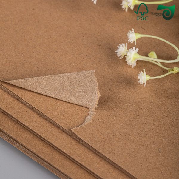 Buy FSC Brown High Density Kraft Paper Sheets  250gsm 450gsm Specialized For Food Packaging at wholesale prices