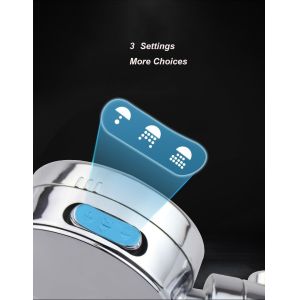 Regulating flow 3 function PP filter saving water instant hot water shower head