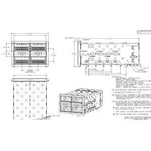 TE 2214574-8 QSFP+ Cage Ganged (2x2) with Heat Sink Connector Included Lightpipe