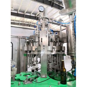 Rinser Filler Cacpper 1000bph Glass Milk Bottle Soda Filling Machine