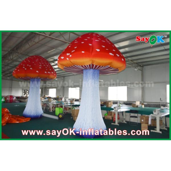Oxford Cloth Giant Inflatable Mushroom Advertising Inflatables With Built - In Blower