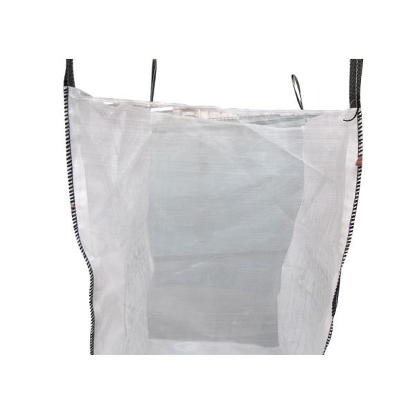 Breathable Flat Bottom Vented Tonne Bags , Filling Spout Top One Ton Bulk Bags