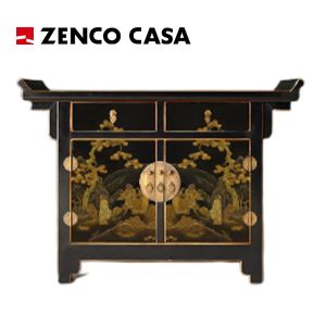 Chinese style hotel lobby furniture customization plan, including low cabinets