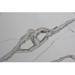 High Hardness Calacatta White Quartz / Calacatta Quartz Slab Non Radioactive