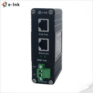 Industrial 30W Gigabit PoE Injector 1.25G Adapter 12VDC 48VDC Power Input 36W