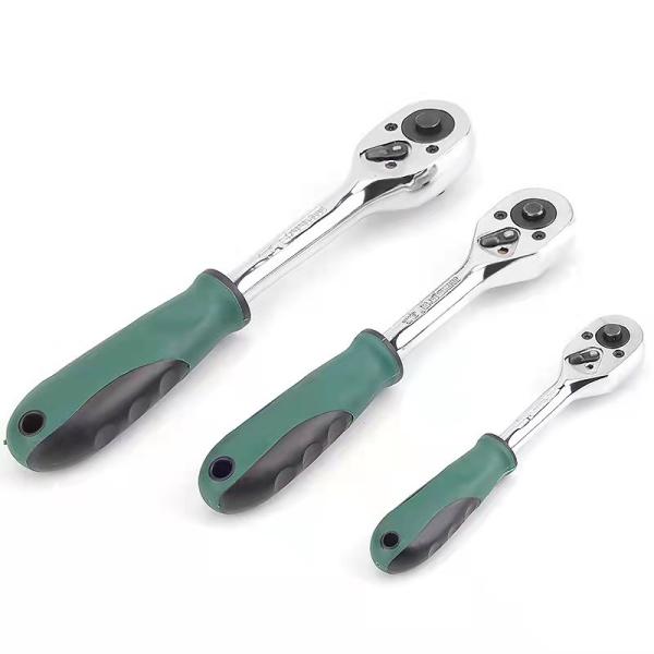 Ratchet wrench, chrome vanadium steel, drive square head size, 1/2,1/4,3/8, straight shank, crank, 1000g