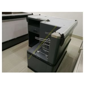 Design Express Checkout Counter Desk Supermarket Money Counter Equipment Gray