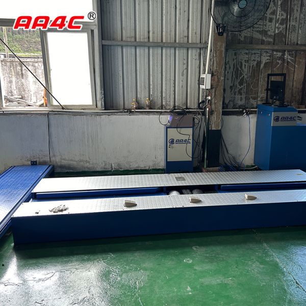 AA4C 2-wheeled motorcycles Centralized testing line include brake force axle load speedometer clamping wheel alignment headlight tester noise meter