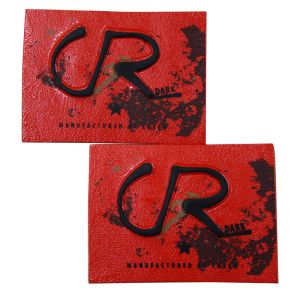 China Jeans / Suitcase Embossed Leather Patches Logo , Eco-Friendly on sale