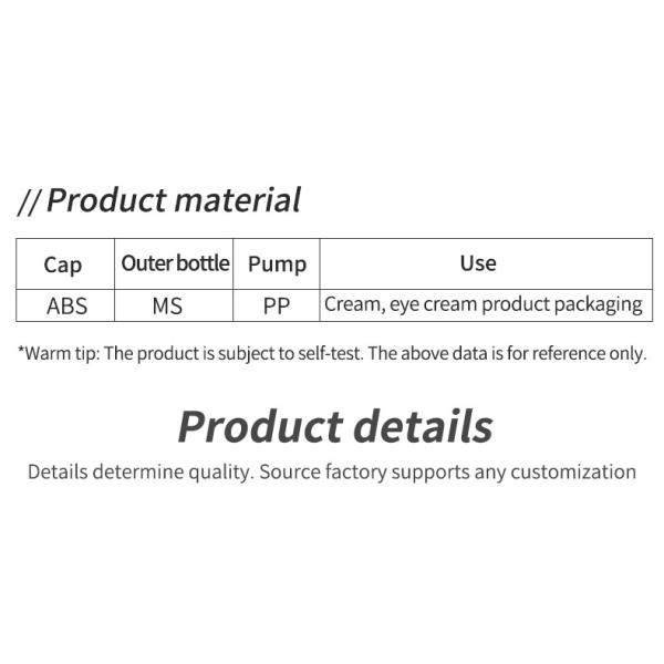 Acrylic Essential Oil Packaging Bottles 30ml 50ml Plastic Spray Bottles For Sunscreen / Essence / BB Cream