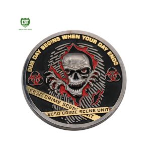 two-sided metal crafts engravable firefighter challenge coins