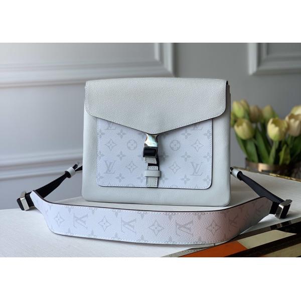 Buy Leather Message Tote Ladies White Cross Body Bag Monogram Eclipse at wholesale prices