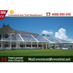 Quality 15 Meter large clear transparent wedding Tent Custom For Conference - 30 ℃ To + 70 ℃ Working Temperature for sale