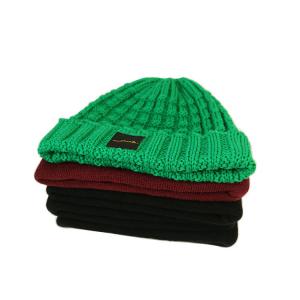 Quality Popular unisex warm all colors customize woven label winter knitted boonies hats for sale