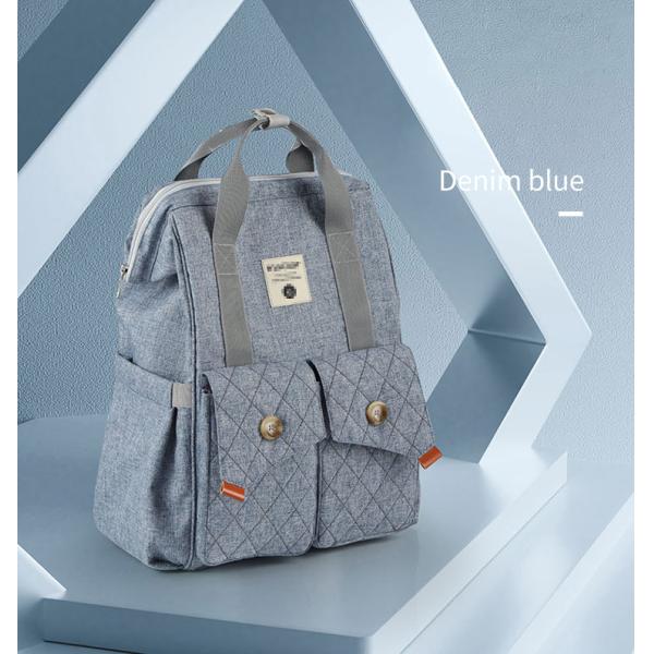 Multifunctional Mommy Diaper Bag Backpack With Trailer Buckle OEM ODM