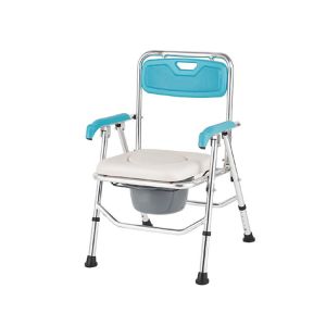 Medical Commode Chair Foldable Aluminum Commode Chair With Bedpan