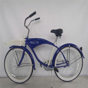 Quality 26 inch White Wall Custom Men's Beach Cruiser Bike with Logo and Plastic Pedal 15KG for sale