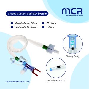 Protective Sleeve Design Double Swivel Closed Suction Catheter with Auto