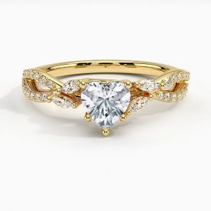 Luxe Willow Diamond Engagement Ring 1/4 Ct. Tw. With 9K Gold Heart