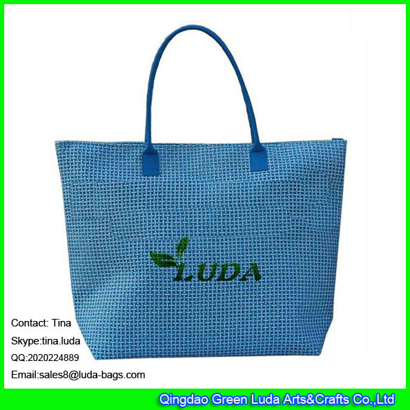 Buy LUDA shopping tote paper straw beach bags uk at wholesale prices