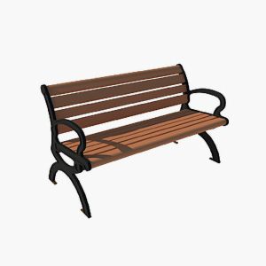 Customized WPC Wood Plastic Composite Bench Chair Waterproof