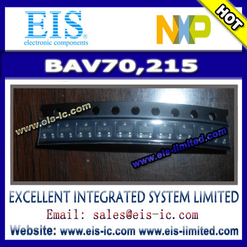 Buy BAV70,215 - NXP Semiconductors - DIODE ARRAY 100V 215MA TO236AB - Email: sales009@eis-ic.c at wholesale prices