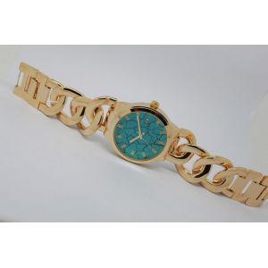 Cowboy Link Ladies Fashion Watches With Diamond On Dial Green