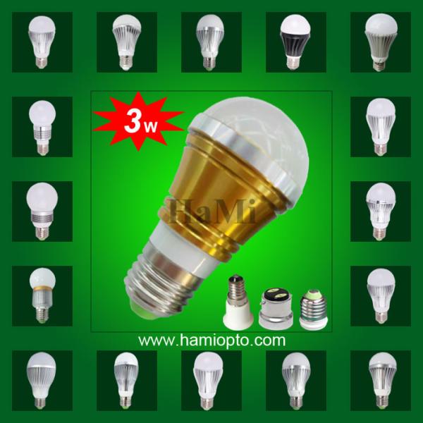 Promotion factory price led bulb lights 3W E27 Warm white, day white and cool white