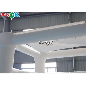 Pure White Pvc Wedding Inflatable Bouncy House With Air Blower