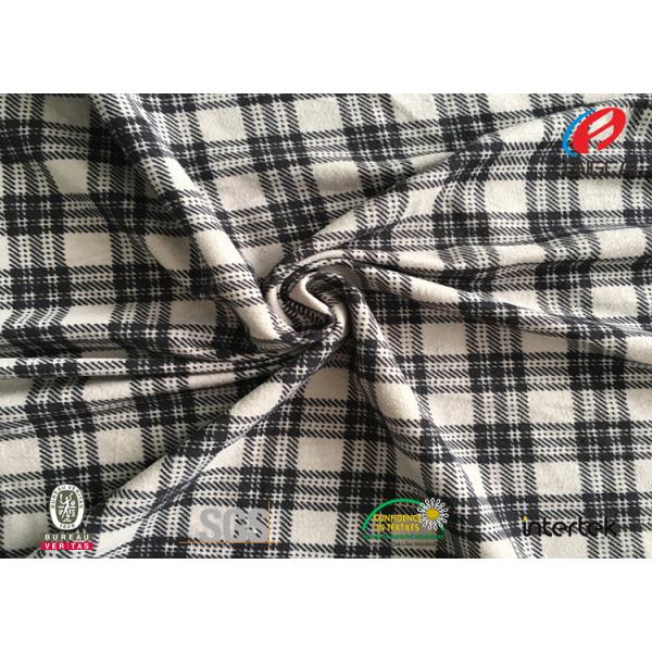 Cotton Imitation Velvet Plaid Polyester Fabric Transfer Printed Water Resistant