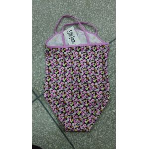 Fancy small flower Girl Floral Print Swimsui one piece