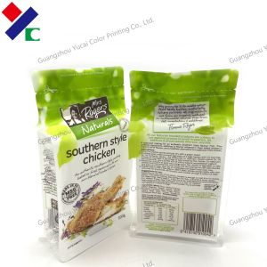 Recyclable Resealable Flat Bottom Packaging Bag Food Grade Spot Color