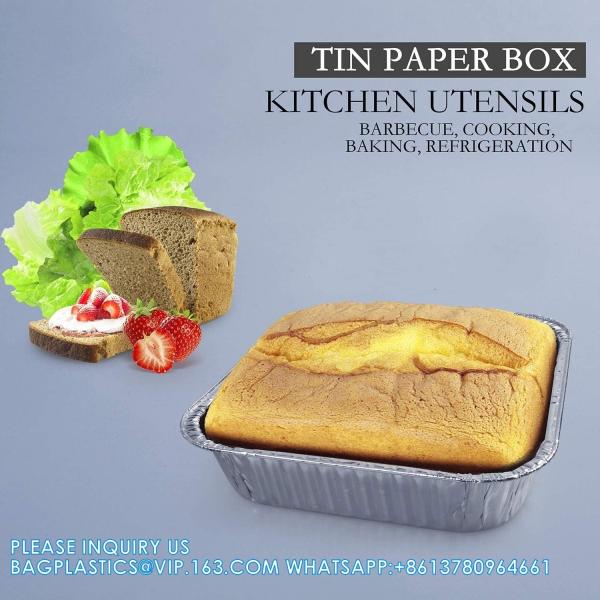 12.5inX10in/32X26cm Disposable Rectangle Large Aluminum Foil Trays Containers Baking Barbecues Turkey Chicken Beef