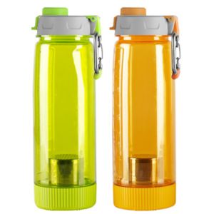 Quality tritan water bottle with tea strainer with carabiner/keychain for sale