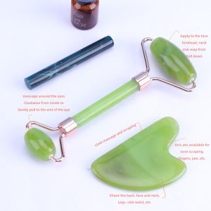 Pink Face Massager Roller , Jade Massager Roller OEM ODM Service