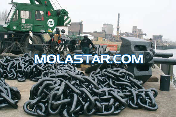 Buy Molastar Standard Black Painting Marine Anchor Chain Without Stud Link at wholesale prices
