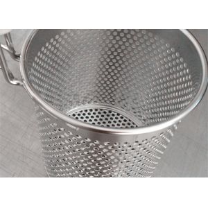 304 Perforated Stainless Steel Mesh / Filter Wire Mesh Cylindrical 5mm Hole