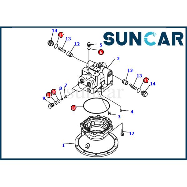 706-7K-01011 Swing Motot Seal Kit For Excavator PC360-7 Komatsu Inner Part
