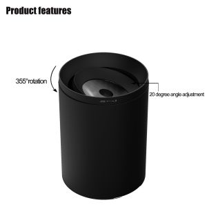 Black Surface Mounted Led Downlight Ip65 35W Power 360 Degree Rotatable