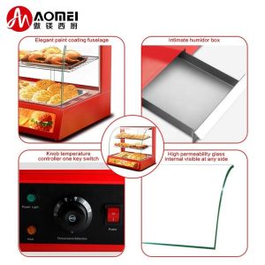 Stainless Steel Commercial Food Display Warmer in with 3 Layers and Easy