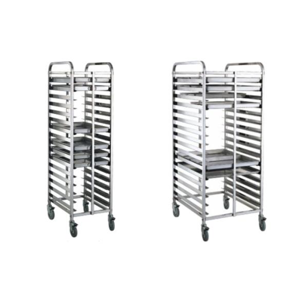 Buy Bread Baking Equipment Tray Rack , Stainless Steel Mobile Trolley For Kitchen at wholesale prices
