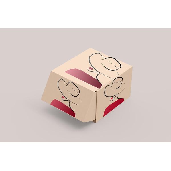 Glossy Lamination Small Paper Packaging Kraft Brown Subscription Mailer for Mailing