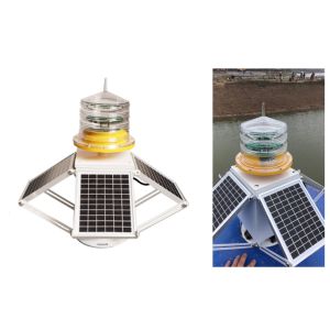 Surge Protection 8W 4pcs Solar Powered Navigation Lights Green Flash